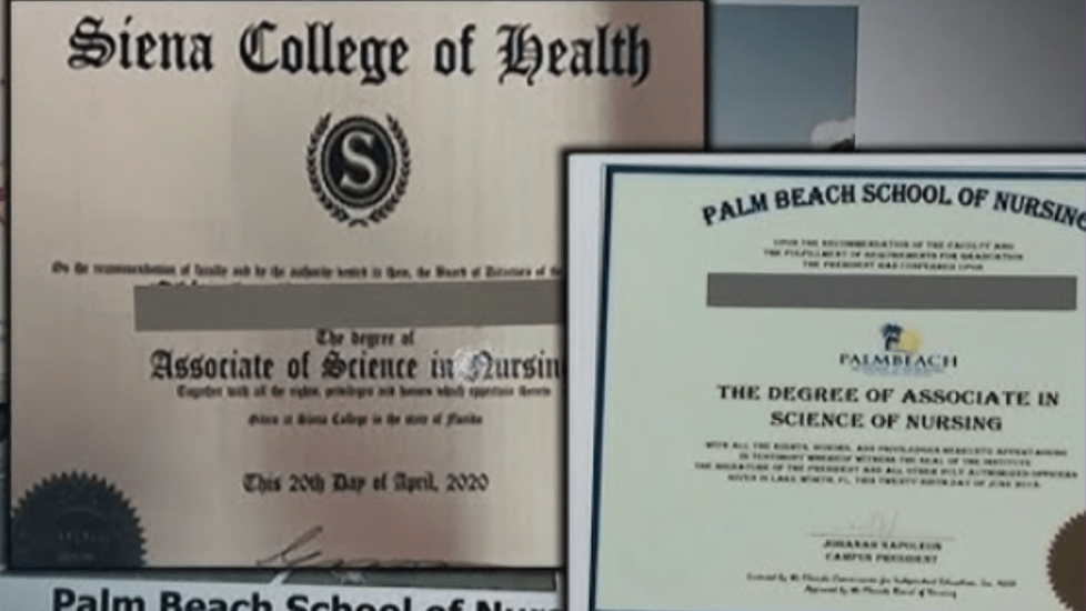 14 Names of Nurse Licenses Connected To FL Fake Nursing Diploma Scheme Released in WA