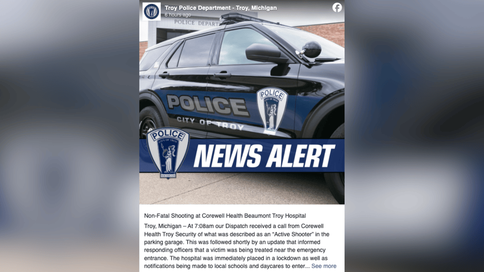 Hospital Employee Shot By Coworker 'Ex-Friend' In Garage At Corewell Health in MI