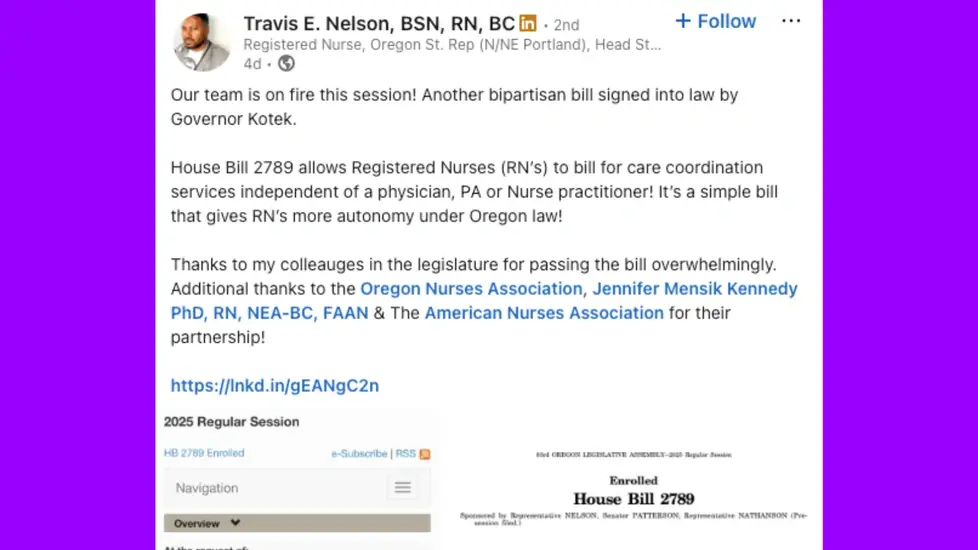 Nurses Can Now Bill Medicaid Directly—Oregon Just Made History