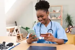 travel nurse with credit card