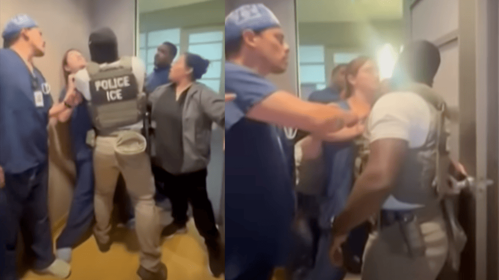 ICE Detains Landscaper After He Runs Into Surgery Center—Staff Push Back in Viral Video