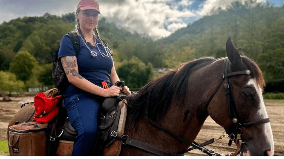 Nurses on Horseback Deliver Aid To Post Hurricane Isolated Communities