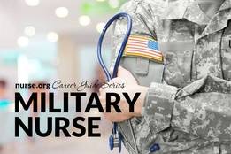 US military nurse holding a stethoscope