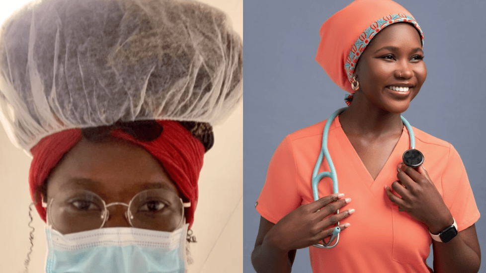 Nurse Co-Creates FIGS Satin-Lined Scrub Cap That Protects Hair
