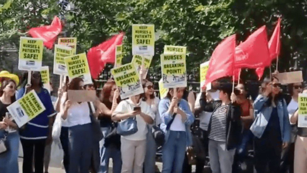 U.K. Nurses Take Their Strike to the Government's Doorstep