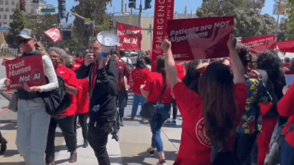 Nurses Protest AI Use In Hospitals, "Trust Nurses, Not AI"