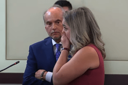 RaDonda Vaught in courtroom after sentencing in high-profile nursing trial.