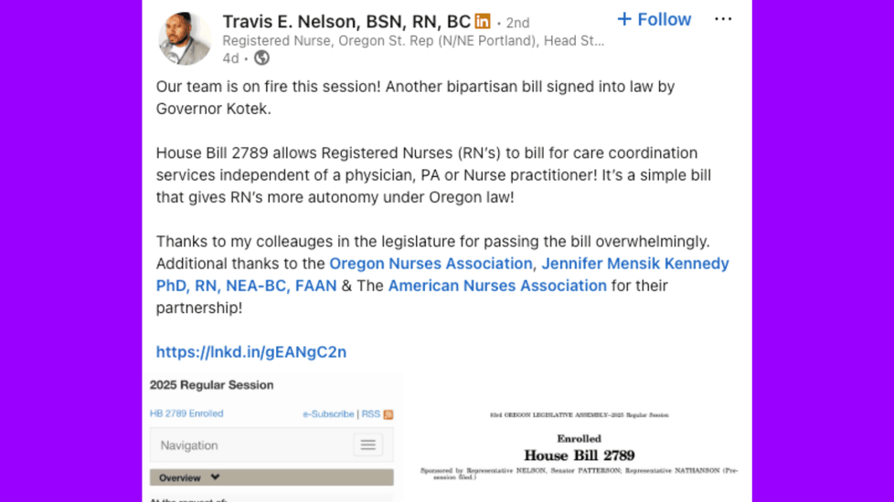 Nurses Can Now Bill Medicaid Directly—Oregon Just Made History