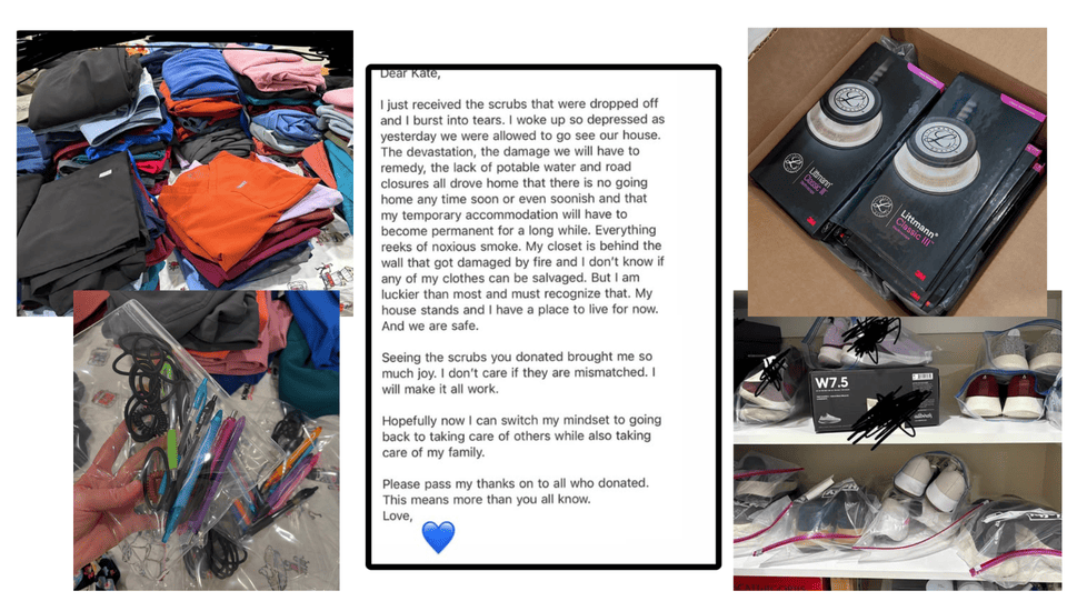 Nurses Lead Scrubs & Shoe Drive to Help Healthcare Workers Rebuild After CA Wildfires