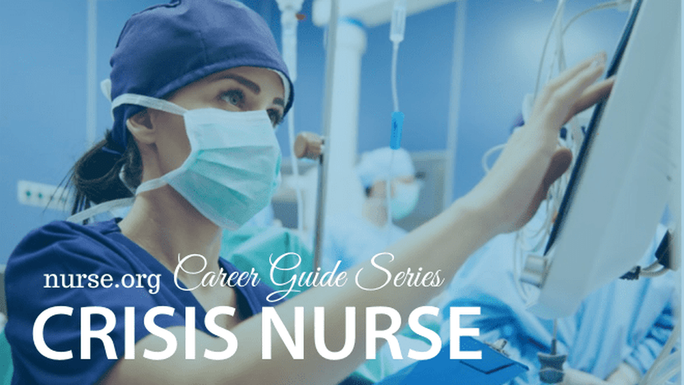 Busy nurse in emergency room interacting with medical device