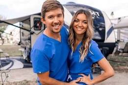 Nurses standing in front of RV