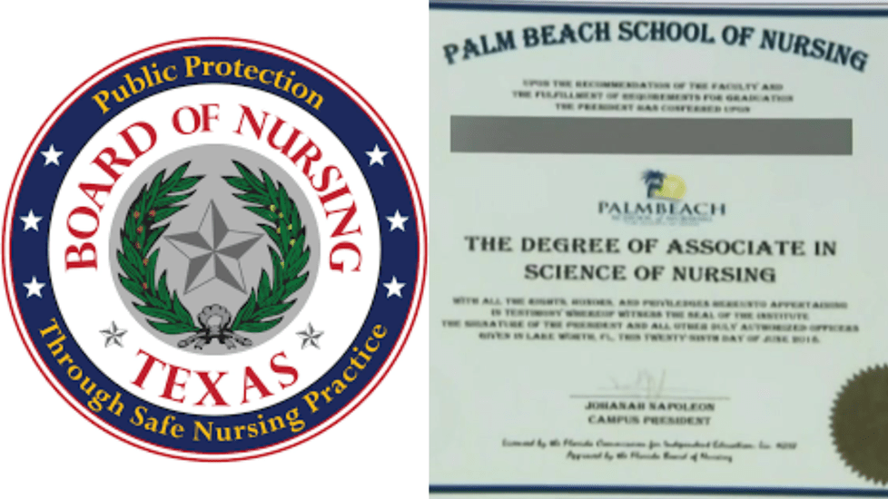 TX Files Charges Against Fraudulent Nurses in FL Nursing Diploma Scheme