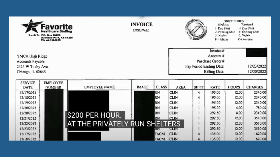 Nurse Made $20K in 1 Week Working At Chicago Migrant Shelter, Invoice Shows