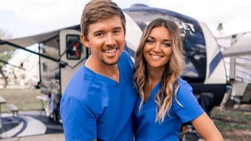 Nurses standing in front of RV