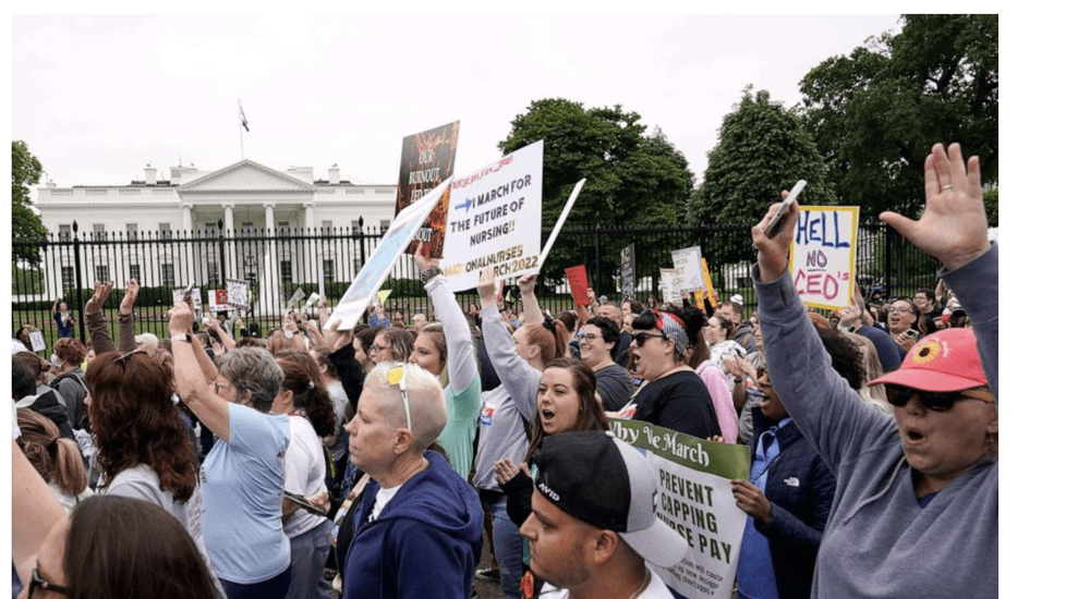 Nurses March on U.S. Capitol For Safe Staffing, Equal Pay and Workplace Safety