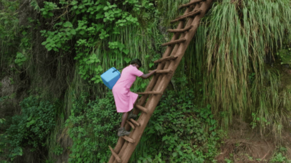 This Nurse Climbs 1,000 Foot Ladders to Deliver Vaccines To Remote Villages