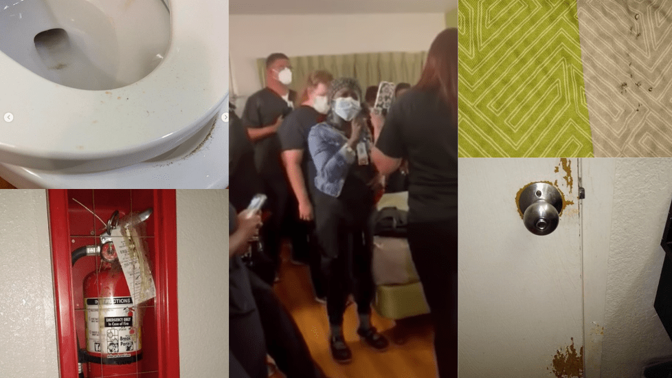 Video Shows Travel Nurses  Begging Staffing Agency For SAFE Housing, Photos Go Viral