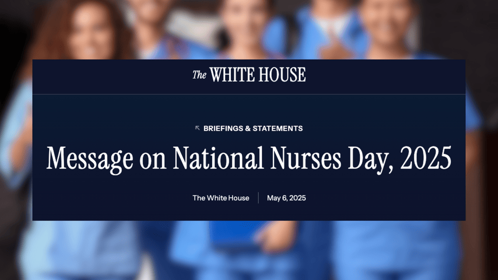 President Trump Shares Message For America's Nurses On National Nurses Day