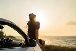 travel nurse at the beach