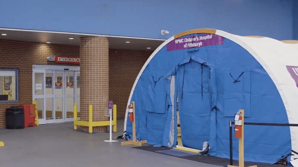 It’s Not COVID, But Hospitals Are Once Again Setting Up Tents Outside to Care for Patients